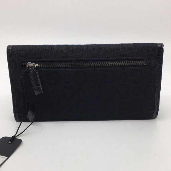 NWT GUESS Timeless Edition SLG Black Canvas Trifold Wallet - Picture 3 of 16